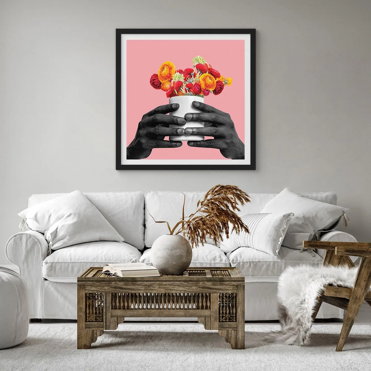 Poster în ramă neagră - Apoteoza vieții - 30x30 cm