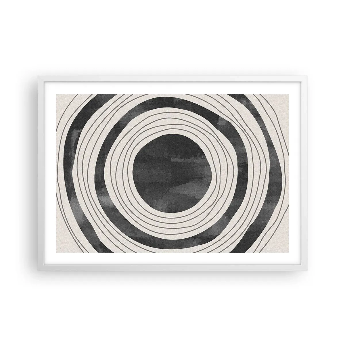 Poster în ramă albă - Direct la subiect - 70x50 cm