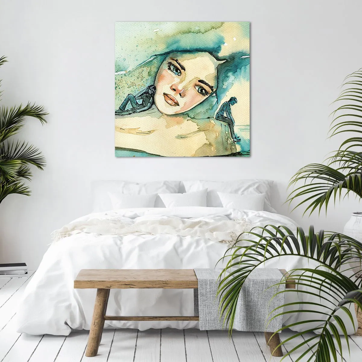 Tablou pe pânză - Am I blue? - 30x30 cm