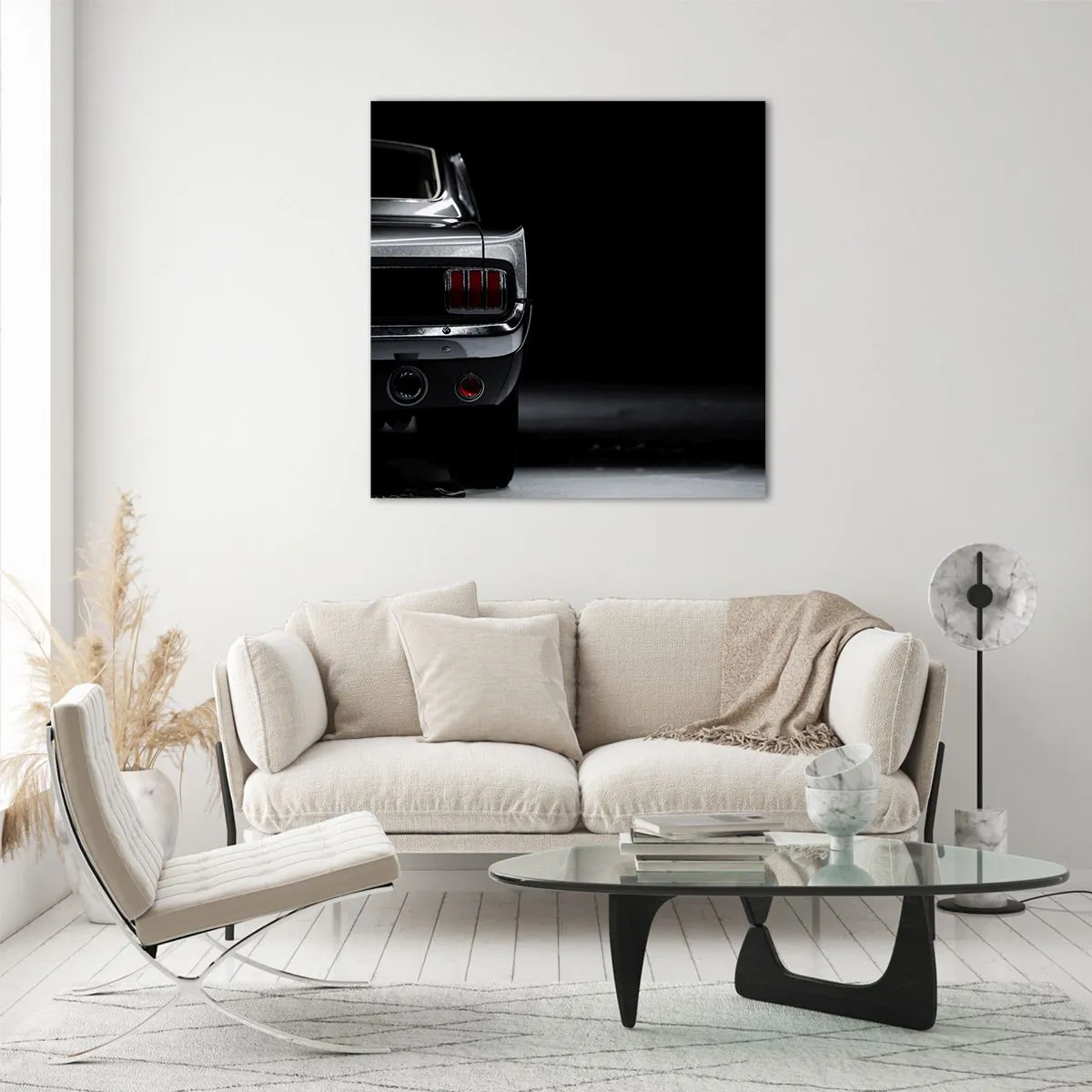 Tablou pe sticlă - Farmecul clasicului - 50x50 cm