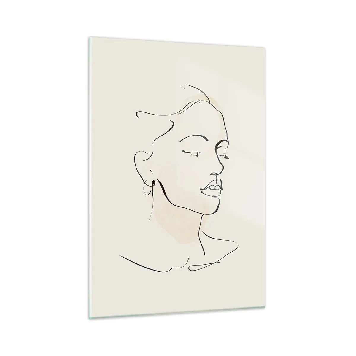 Tablou pe sticlă - Cu o linie sigură - 50x70 cm