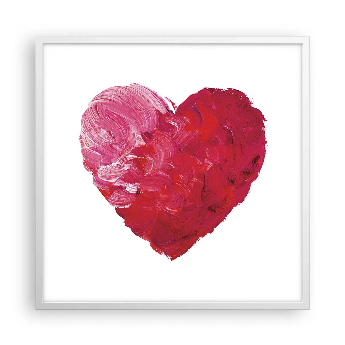 Poster în ramă albă - All you need is love - 60x60 cm