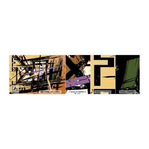 Mostră de Tapet Standard Eco - Tăietură ascuțită - Abstracția, Bucată, Model modern - 100x30 cm