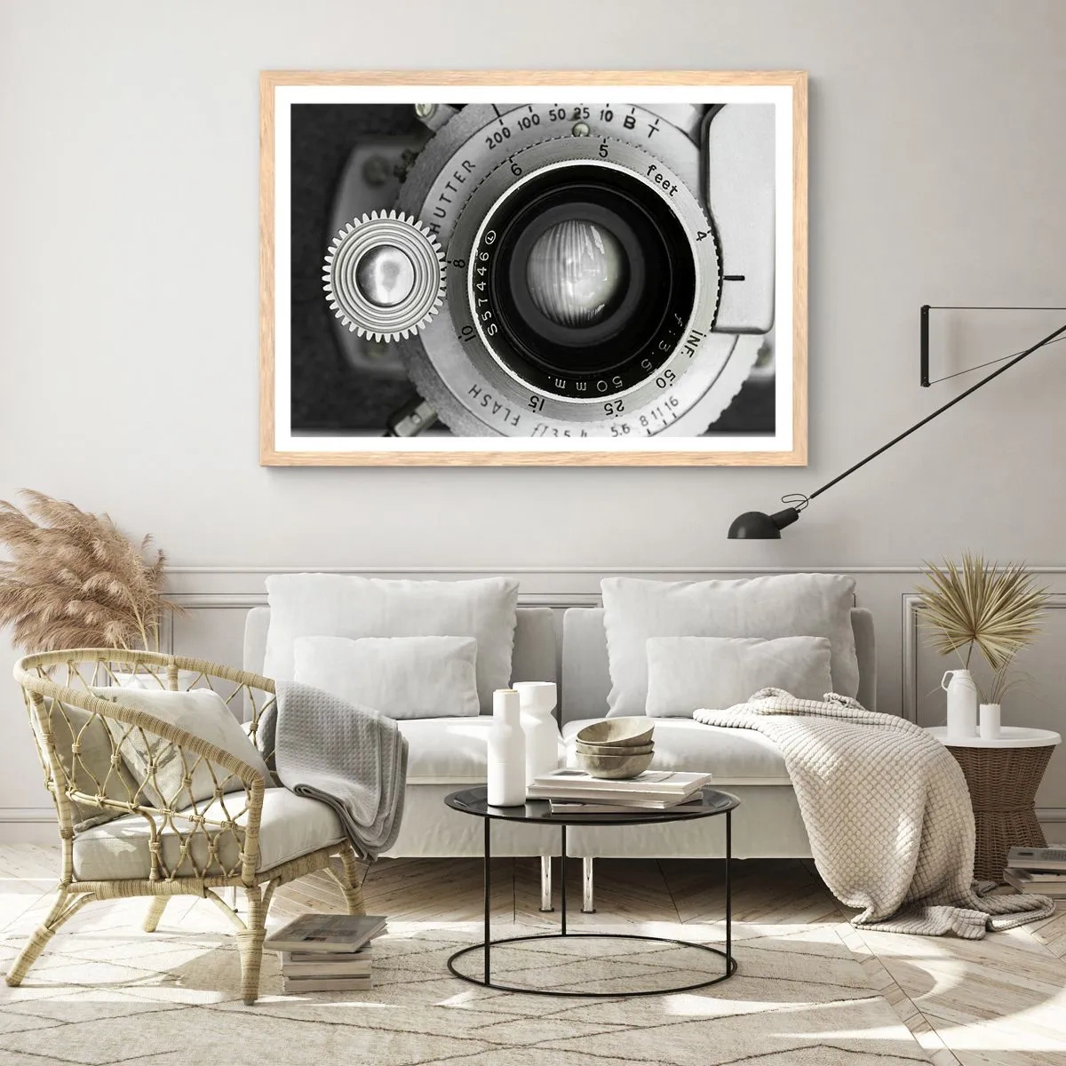 Poster în ramă de stejar deschis - Povestea de la Hollywood - 40x30 cm