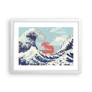 Poster în ramă albă - Din inspirații japoneze - 40x30 cm