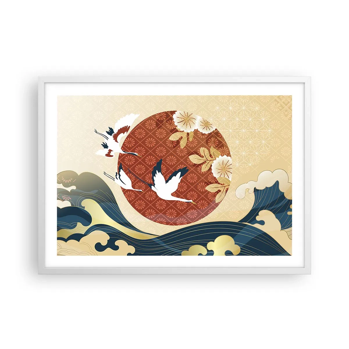 Poster în ramă albă - O fabulă japoneză - 70x50 cm
