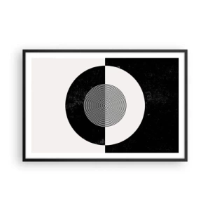 Poster în ramă neagră - Armonie în alb și negru - 91x61 cm