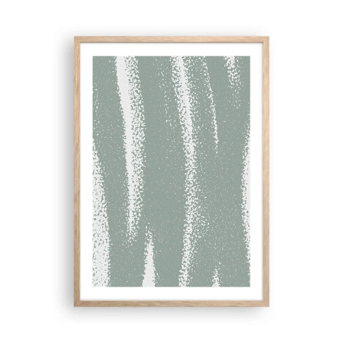 Poster în ramă de stejar deschis - Abstracție în stil de iarnă - 50x70 cm
