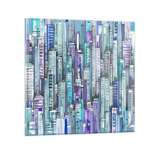 Tablou pe sticlă - Albastru din cer - 30x30 cm
