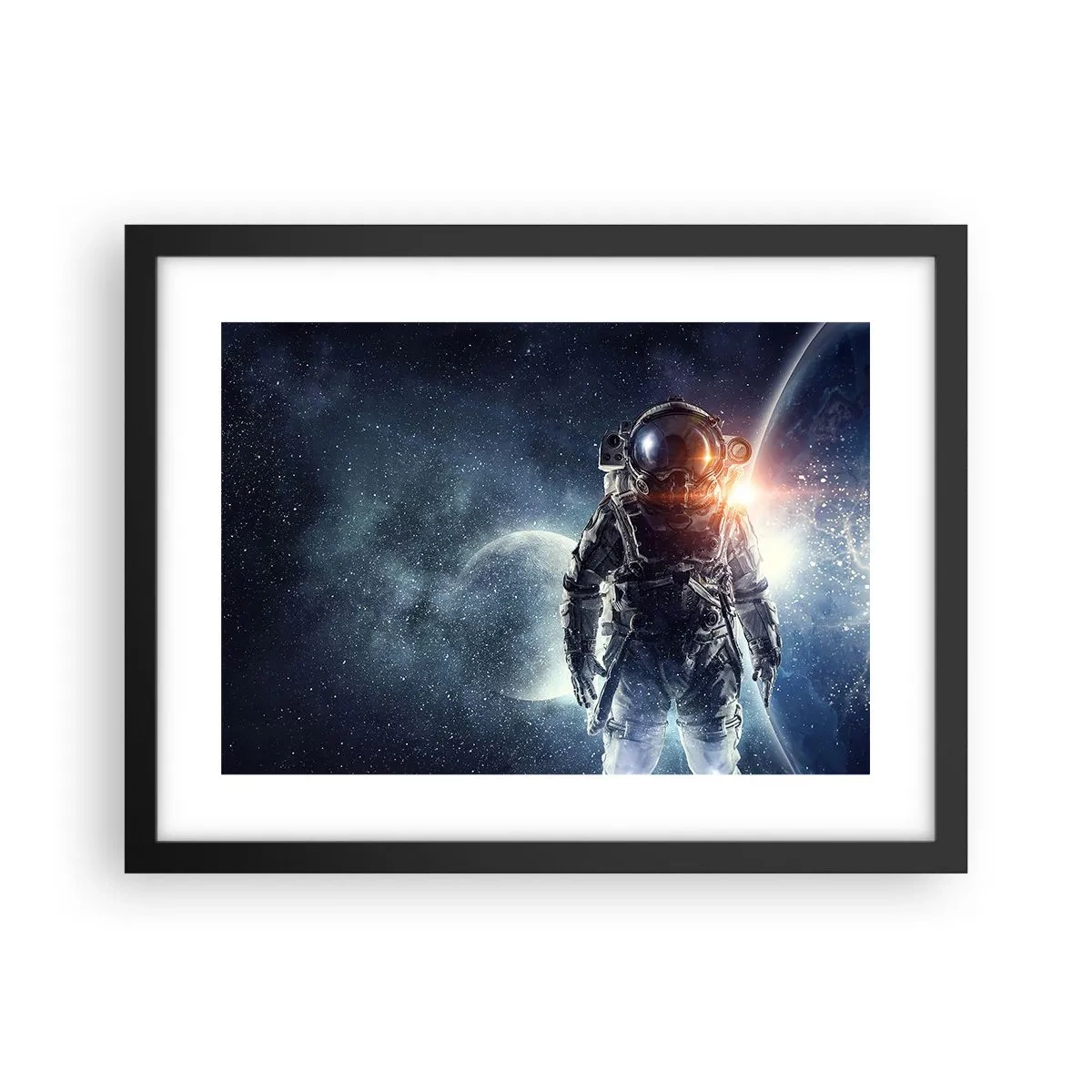 Poster în ramă neagră - Aventură spațială - 40x30 cm