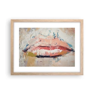 Poster în ramă de stejar deschis - Trezește simțurile - 40x30 cm