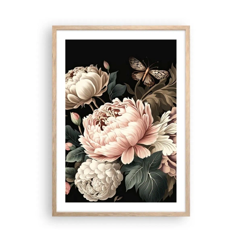 Poster în ramă de stejar deschis - În stil baroc - 50x70 cm