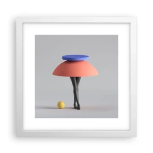 Poster în ramă albă - Compoziție suprarealistă - 30x30 cm