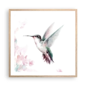 Poster în ramă de stejar deschis - Oprit în mișcare - 60x60 cm