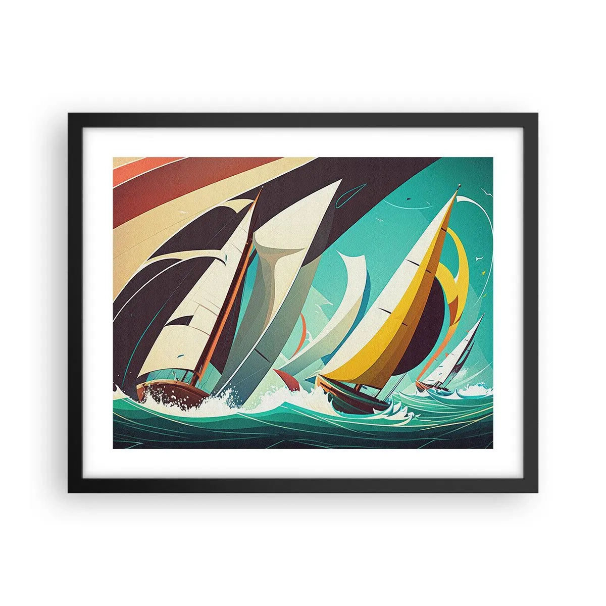 Poster în ramă neagră - Voinici și învingători - 50x40 cm