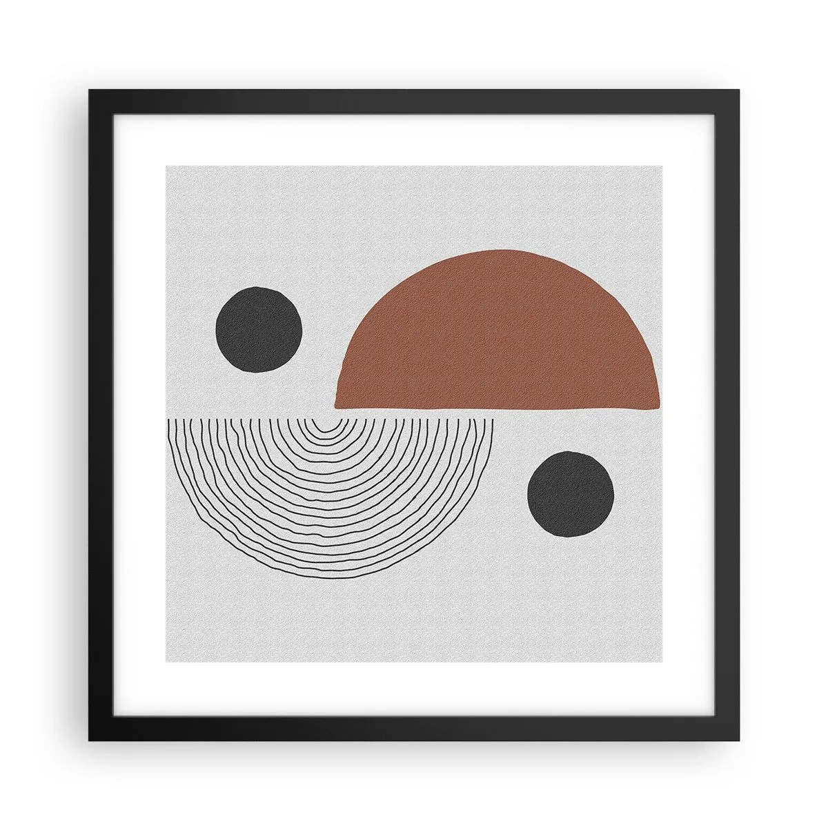 Poster în ramă neagră - Excelența roții - 40x40 cm