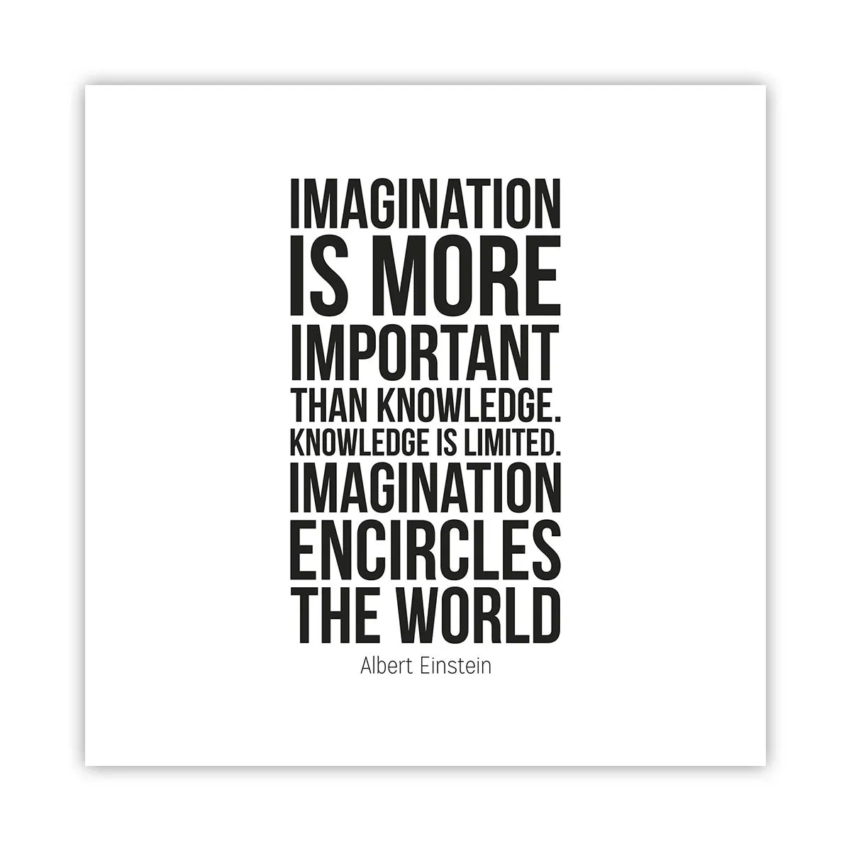 Poster - Einstein despre puterea imaginației - 50x50 cm