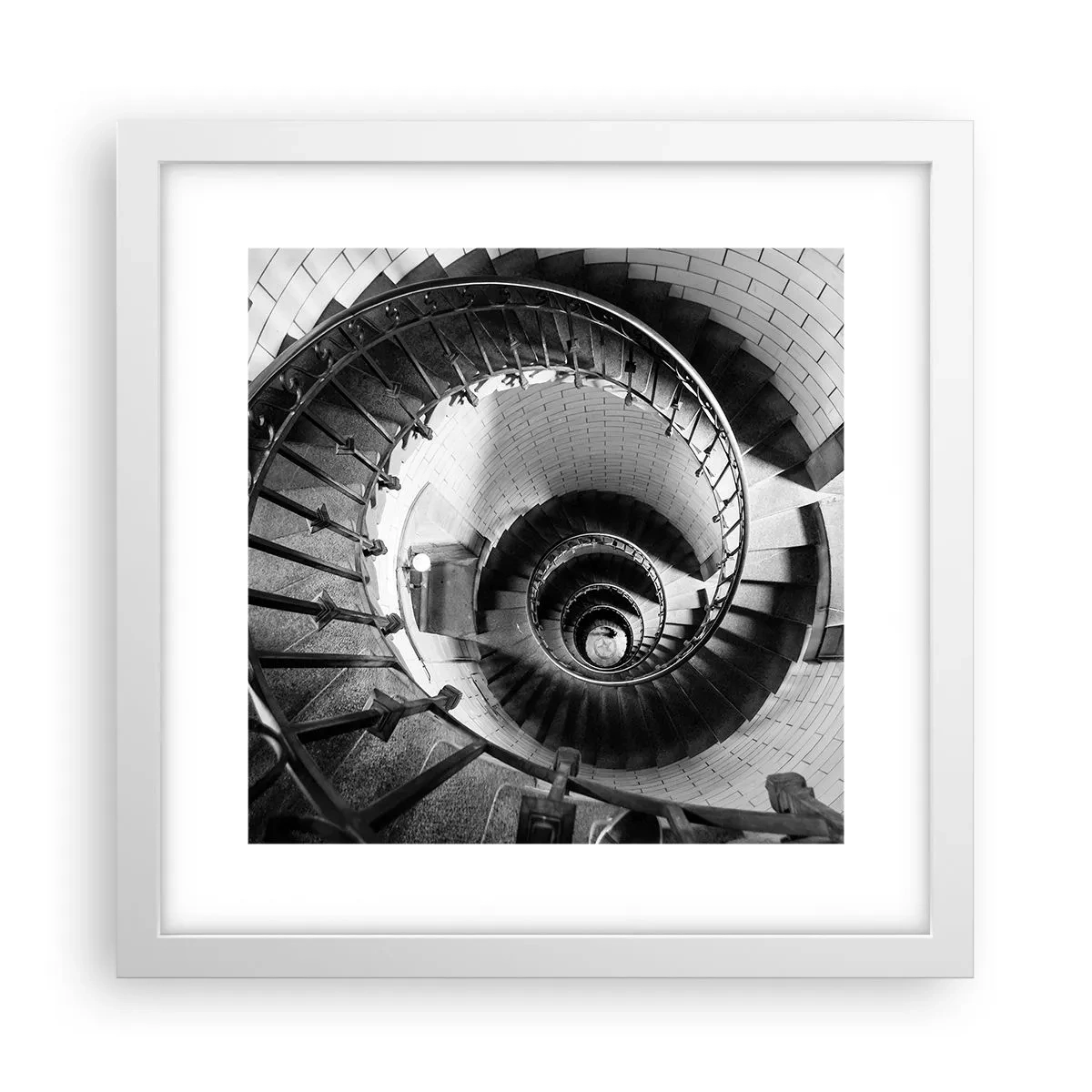 Poster în ramă albă - Din ce în ce mai sus - 30x30 cm
