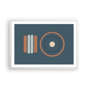 Poster în ramă albă - Esența problemei - 70x50 cm