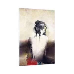 Tablou pe sticlă - Linii moi, forme ovale - 70x100 cm