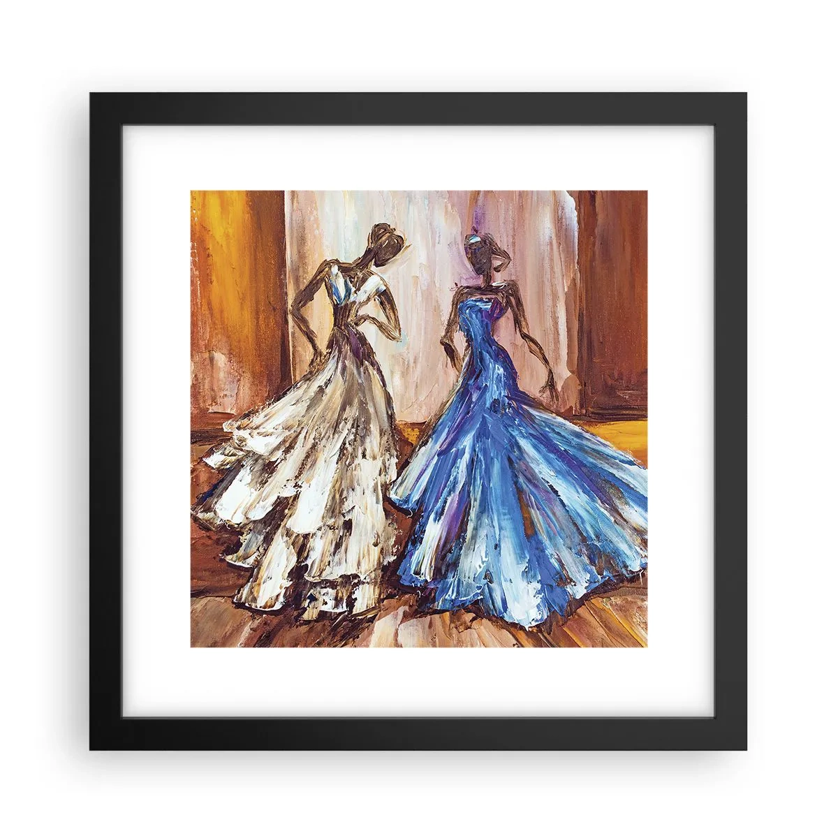 Poster în ramă neagră - Duetul fermecător - 30x30 cm