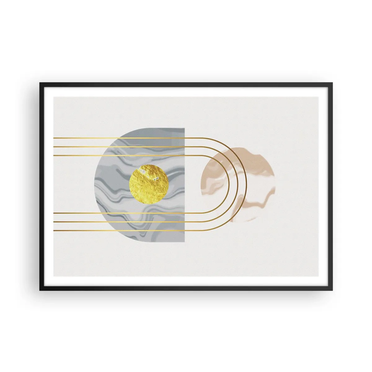 Poster în ramă neagră - Lumină și strălucire - 100x70 cm