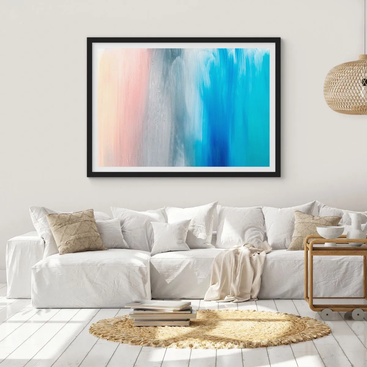 Poster în ramă neagră - Elemente: aer - 70x50 cm