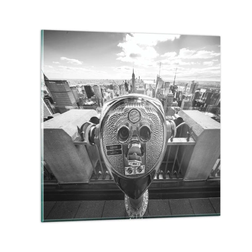 Tablou pe sticlă - Orașul de deasupra orașelor - 30x30 cm