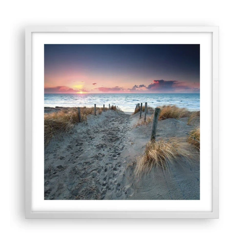 Poster în ramă albă - Ai revărsat un curcubeu cu splendoare radiantă... - 50x50 cm