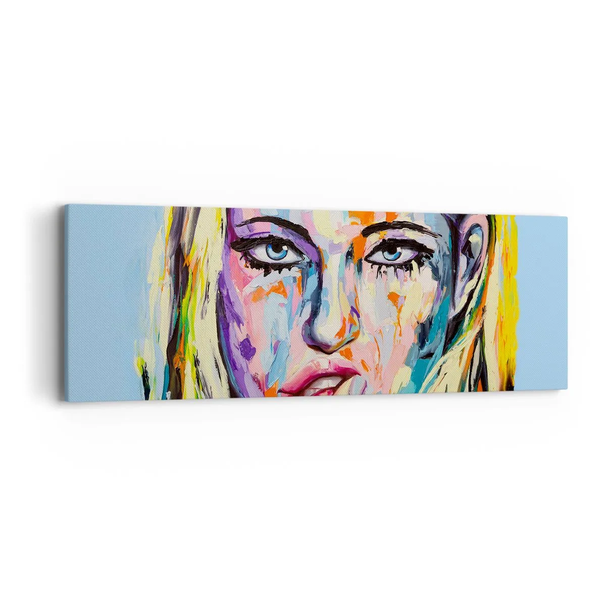 Tablou pe pânză - Privește-o drept în ochi - 90x30 cm