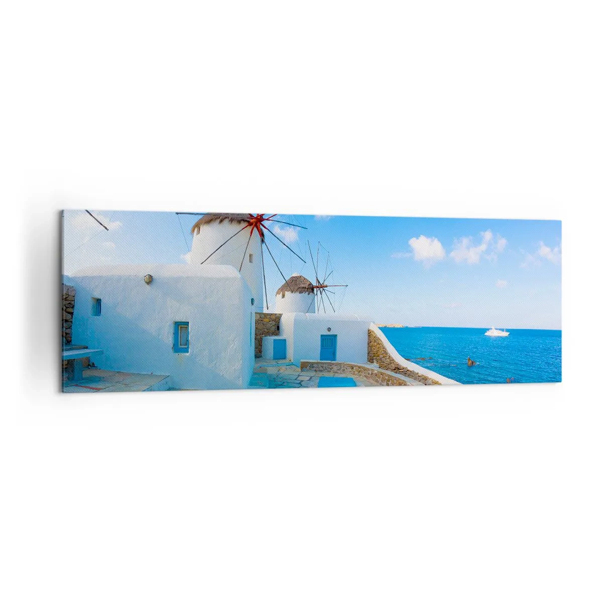 Tablou pe pânză - Vânt albastru dinspre mare - 160x50 cm