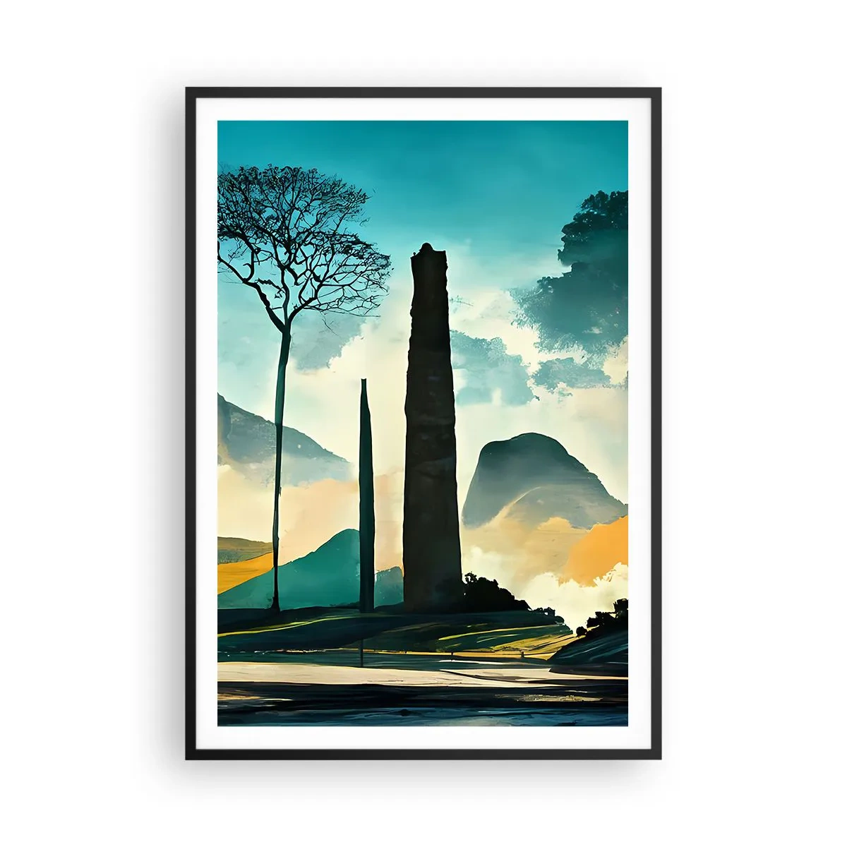 Poster în ramă neagră - Din ce în ce mai sus - 70x100 cm