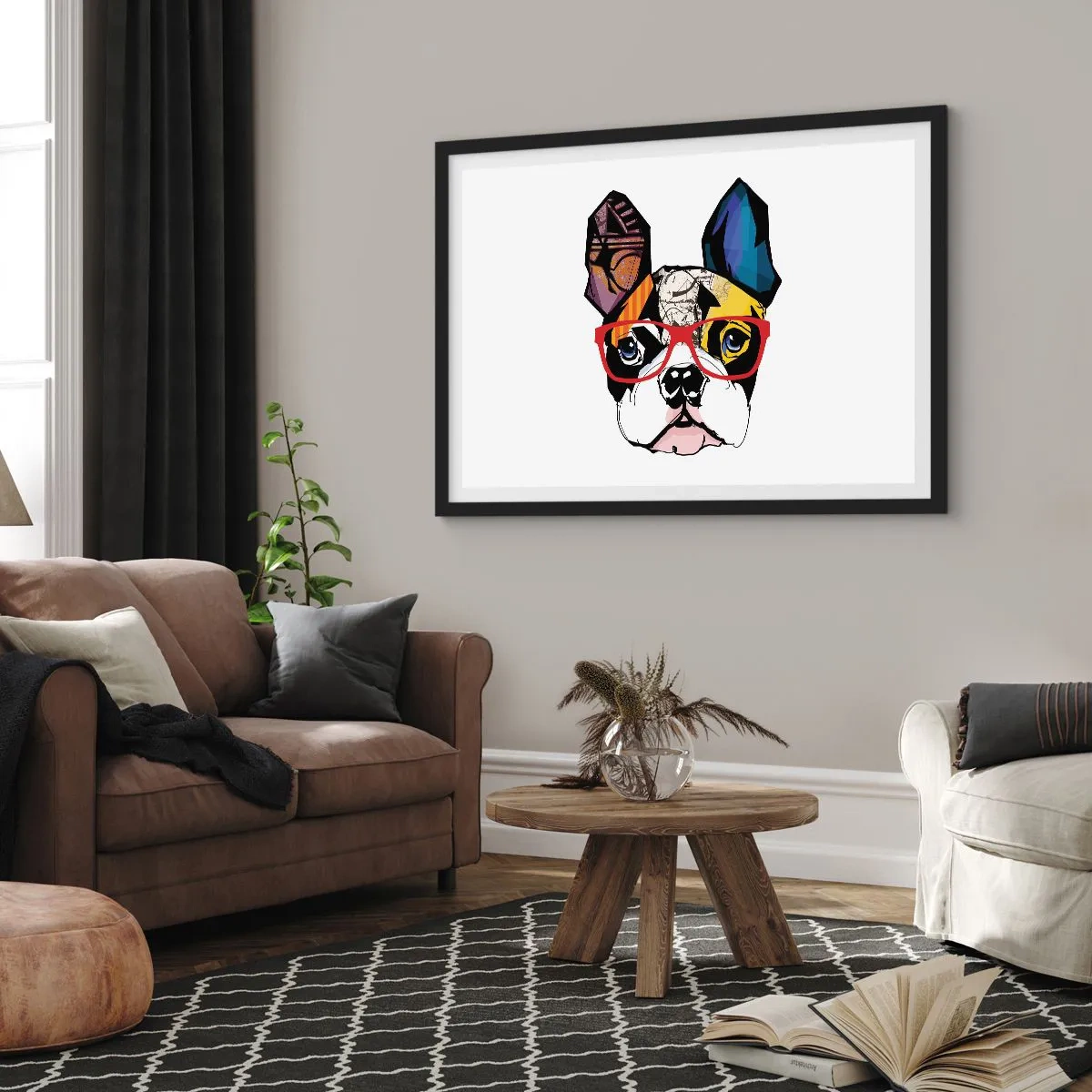 Poster în ramă neagră - Intelectualist - 50x40 cm