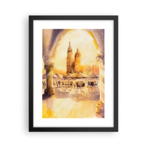 Poster în ramă neagră - Răsărit în Cracovia - 30x40 cm