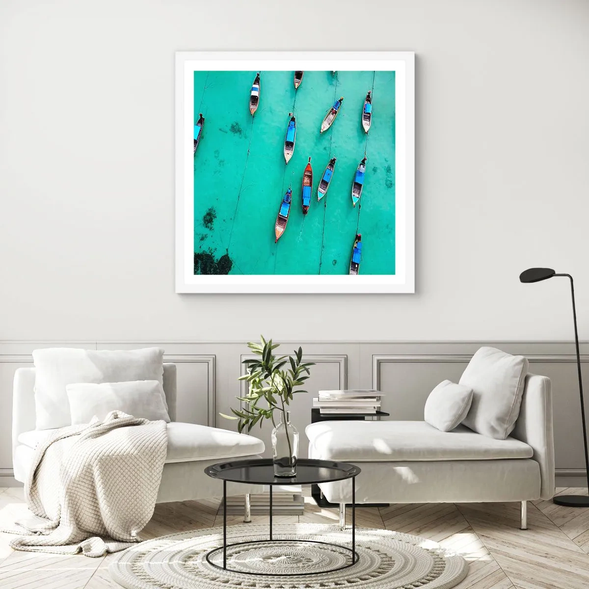 Poster în ramă albă - În așteptare - 30x30 cm