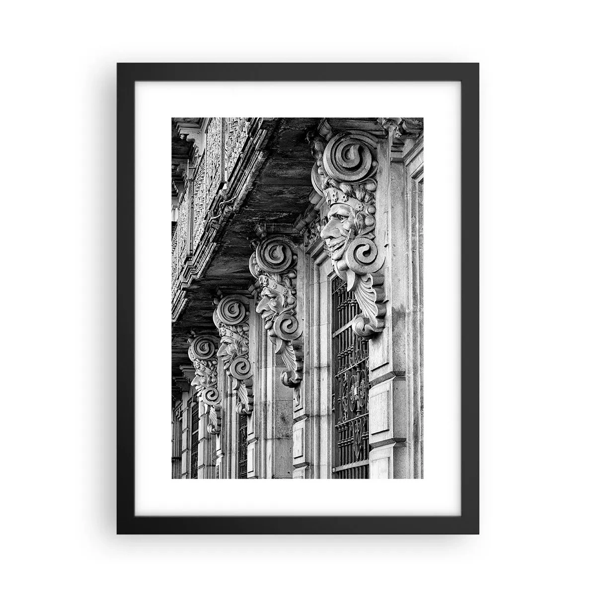 Poster în ramă neagră - Barcelona surprinzătoare - 30x40 cm