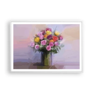 Poster în ramă albă - Frumusețe reținută - 100x70 cm