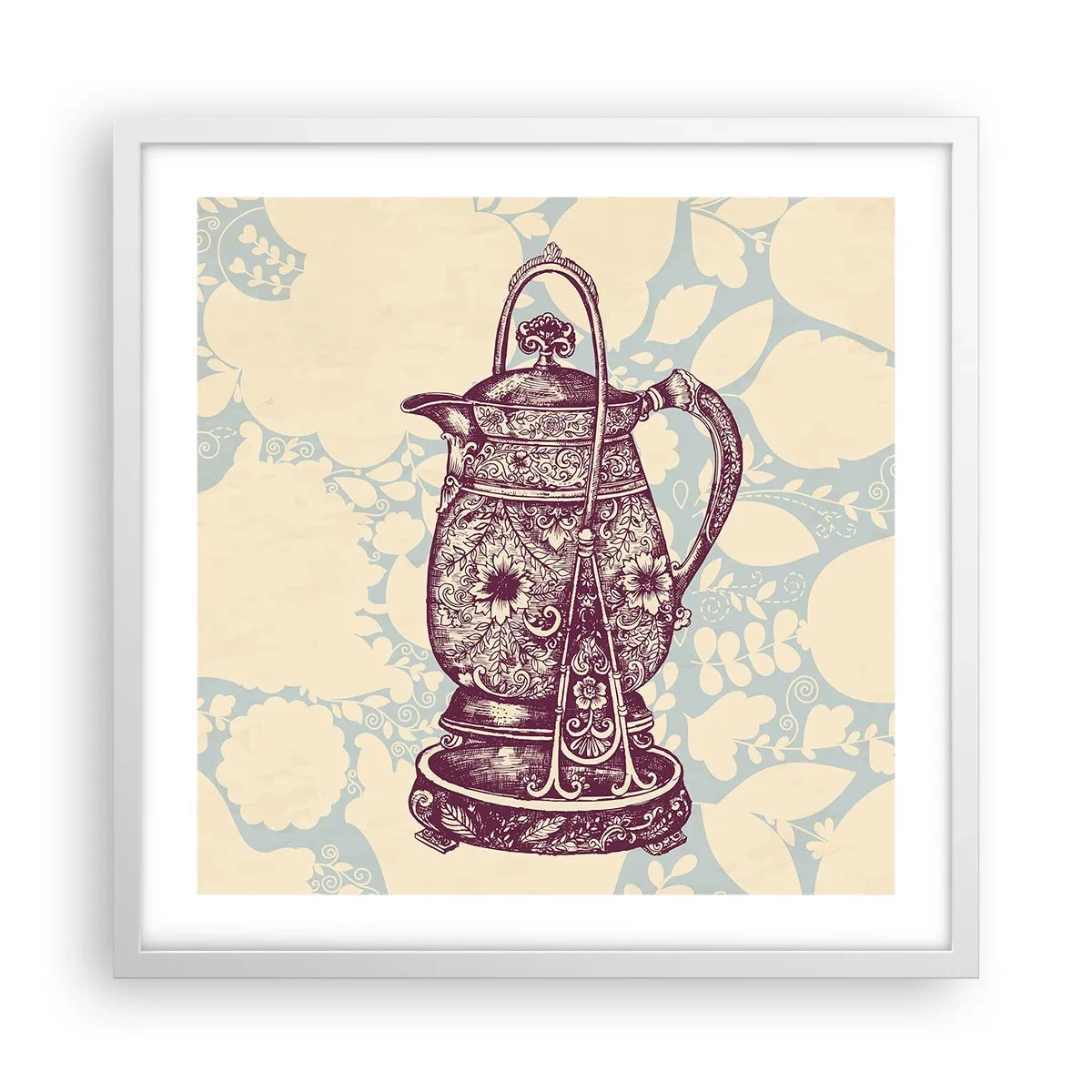 Poster în ramă albă - Frumusețea vieții de zi cu zi - 50x50 cm