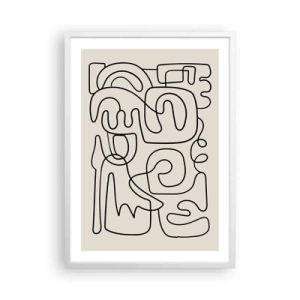 Poster în ramă albă - Pe traseu - 50x70 cm