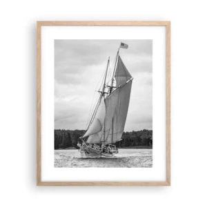 Poster în ramă de stejar deschis - Frații vântului - 40x50 cm