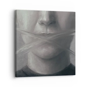 Tablou pe pânză - Nici un cuvânt - 30x30 cm