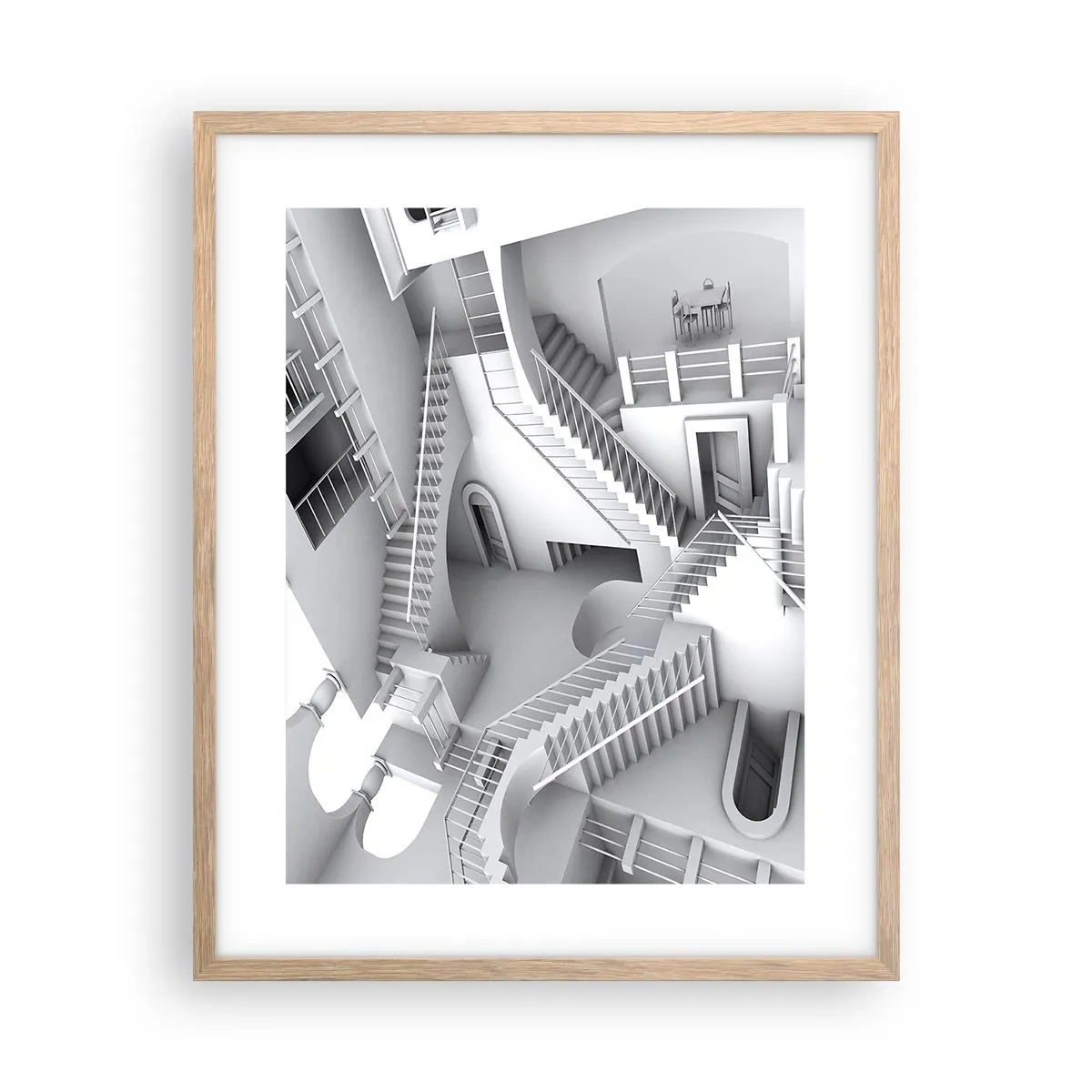 Poster în ramă de stejar deschis - Paradoxurile spațiului - 40x50 cm