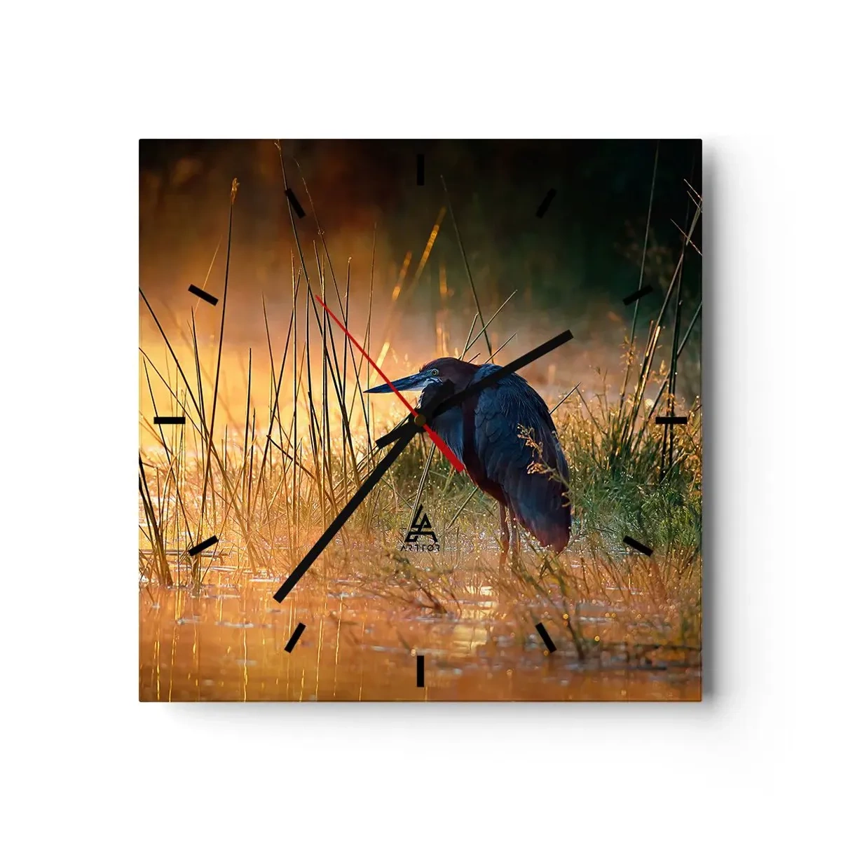 Ceas de perete - Ceas pe sticlă - Lasă-mă în pace cu aceste fotografii - 40x40 cm