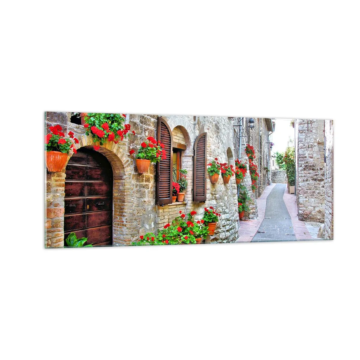 Tablou pe sticlă - Oraș italian de vis - 100x40 cm