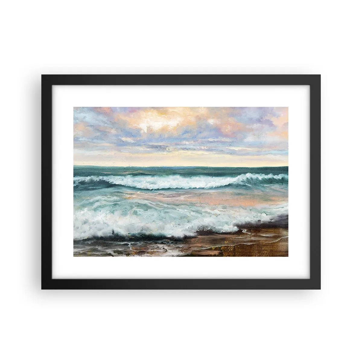 Poster în ramă neagră - Aici îți vei alina sufletul - 40x30 cm