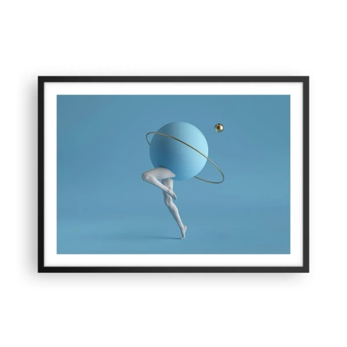 Poster în ramă neagră - Și planetele o iau razna - 70x50 cm
