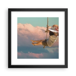 Poster în ramă neagră - Distracție în nori - 30x30 cm
