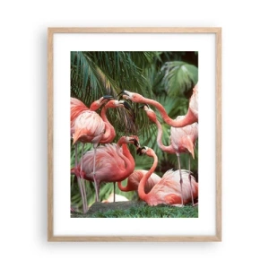 Poster în ramă de stejar deschis - Bârfa de după-amiază - 40x50 cm