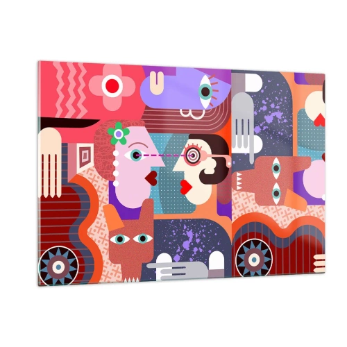 Tablou pe sticlă - Ochi în ochi - 120x80 cm