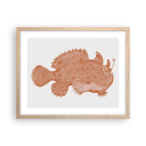 Poster în ramă de stejar deschis - Și totuși este un peşte - 50x40 cm
